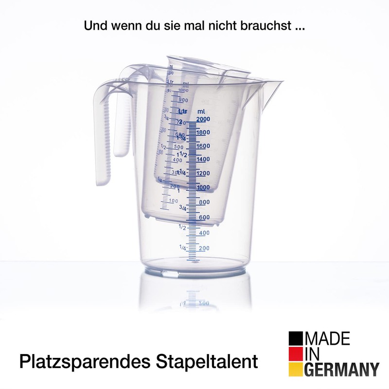 BigDean Measuring Cup Set – 3 Sizes: 500 ml, 1