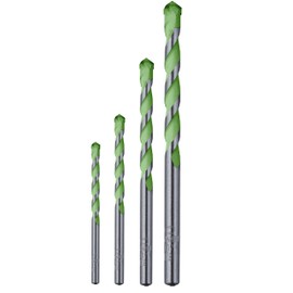 kwb AKKU TOP Hardcut Granite Drill Cassette - 4-Piece Masonry Drill Bit Set, Diamond Cut, Diameter 44839 mm, Made in Germany, Multicoloured