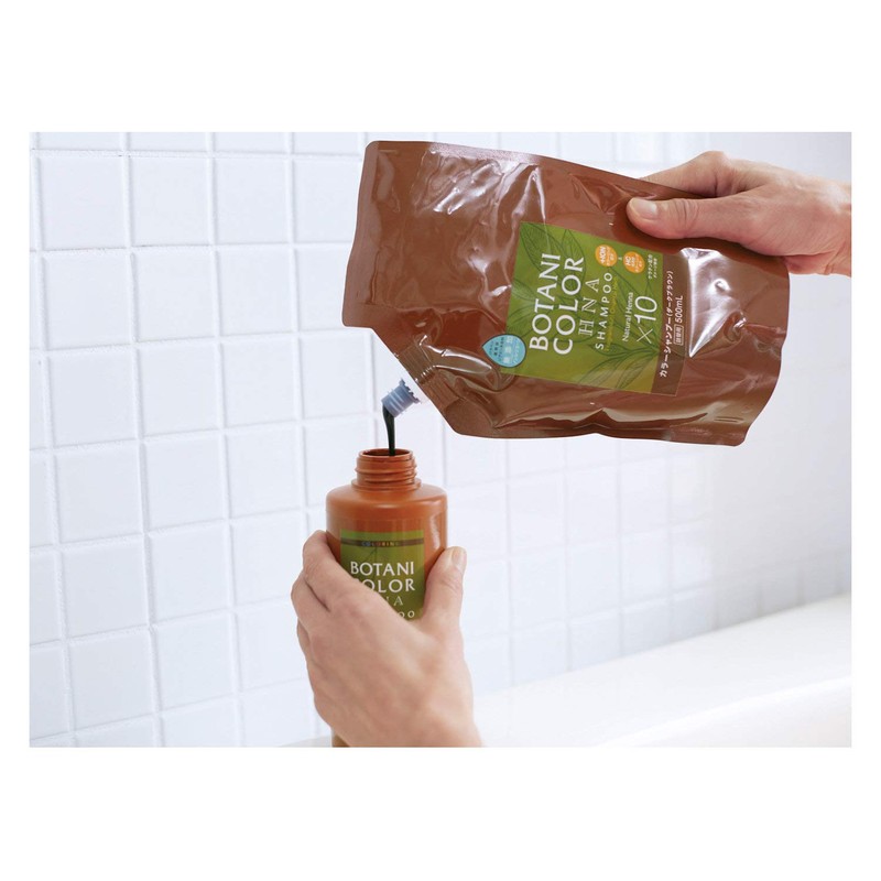 Motto Botanical Color Shampoo Refill, Black, 16.9 fl oz (500