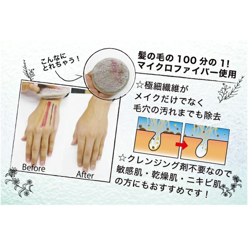 Ishihara Shoten ISP-CP01G Makeup Remover Cleansing Puff Gray