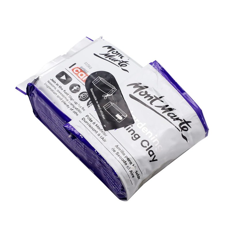 Mont Marte White Air Hardening Modeling Clay, 2kg (4.4lb). Approximate