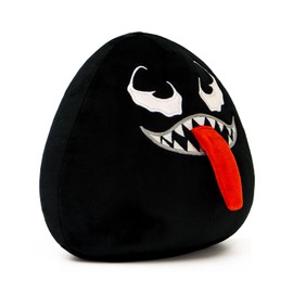 Venom Plush Toy with Elastic Tongue – 8 inch Soft Venom Stuffed Pillow for Boys and Girls, for Fans (Black-A)