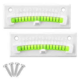 HooLing RV Level Bubble, Graduated Scale Levels for Precision Leveling, Stick on Leveling System for RV, Camper, Trailer and Caravan, High Visibility Bubble Level(White,2 Pack)