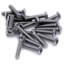 M6 (6mm x 35mm) TX Socket Raised Countersunk Machine Screw (Bolt) - Stainless Steel (A2) (Pack of 20)