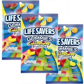Lifesaver Gummies Collisions, 7oz Gummy Bag (3 Pack), Gummy Candy