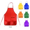 KUUQA 12 Pack 6 Color Kids Aprons Children Painting Aprons