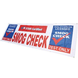 4Less 3x10 Ft Star Certified SMOG Check Test ONLY Banner Vinyl Alternative Sign - Fabric wb
