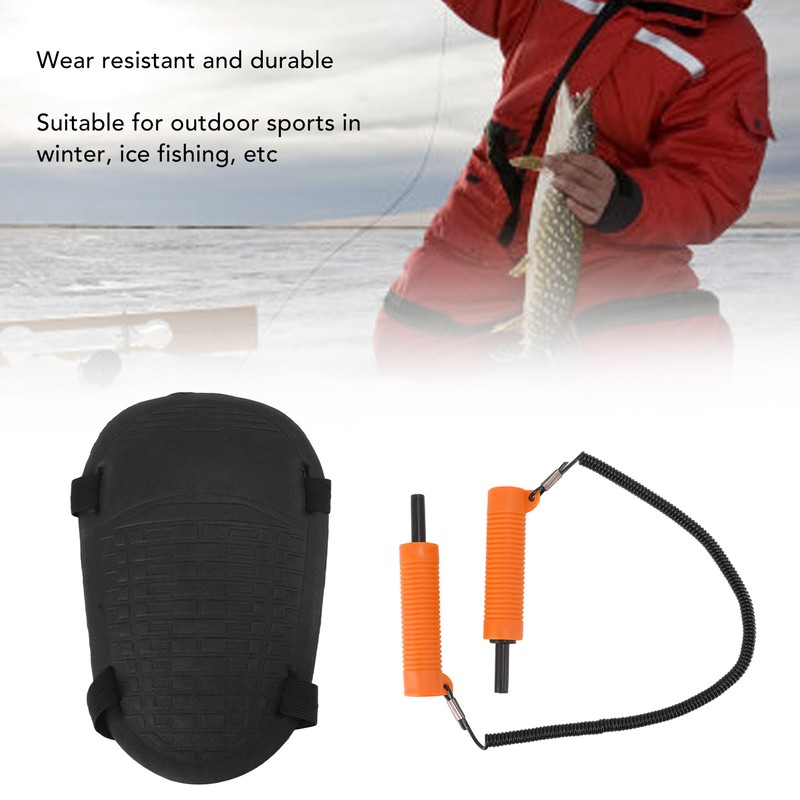 Ice Fishing Safety Tool Retractable Ice Picks Hard EVA Knee