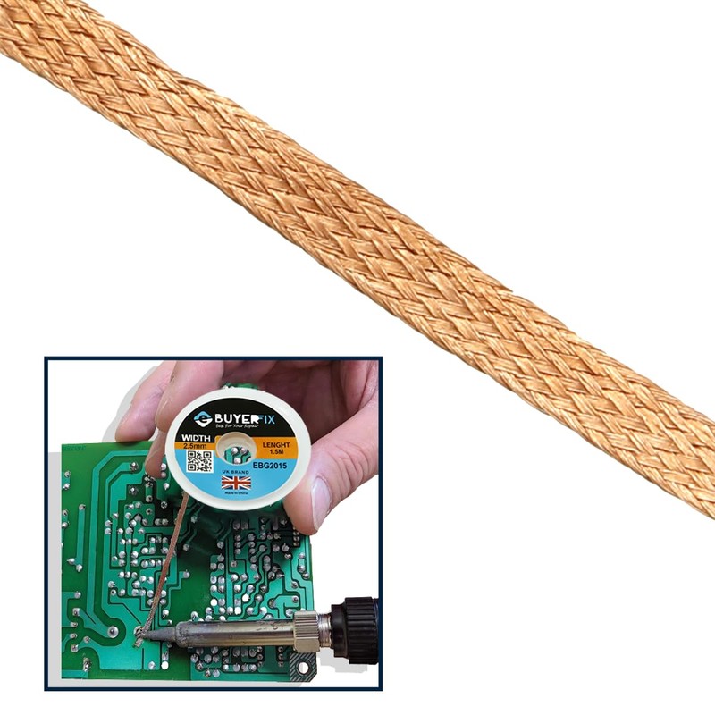 WELSOLO Desolder Desoldering Braid Wick Wire Mop Solder Sucker Fluxed