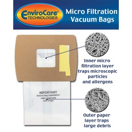 Envirocare Replacement Micro Filtration Vacuum Cleaner Dust Bags made to fit Oreck Buster Be Super-Deluxe Compact Canisters 36 pack