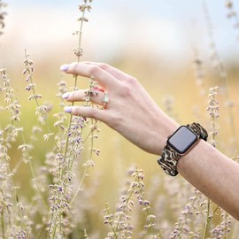 Compatible for Garmin vivoactive 5 Band, Lamshaw 20mm Fabric Elastic Scrunchie Elastic Women Replacement Straps Compatible with Garmin vívoactive 5/Approach S12/Approach S40/Approach S42/D2 Air/D2 Air X10/Forerunner 245/Forerunner 55/Forerunner 645/Venu/