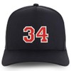 Trendy Apparel Shop Number 34 Varsity Font Embroidered 5 Panel