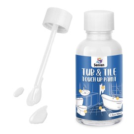 Specialty Tub and Tile Touch Up Paint Kit - High-Gloss White, Quick-Dry Porcelain Paint for Scratches & Chips on Porcelain, Acrylic, Enamel, Cast Iron, Bathtubs, Tiles, Sinks, Toilets White