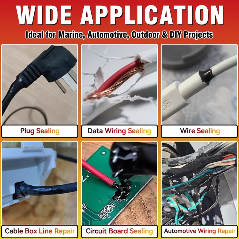 Liquid Electrical Tape, Quick Drying Insulating Electrical Glue, Black Waterproof