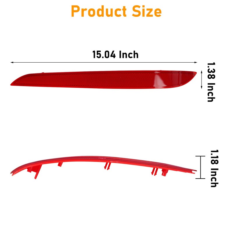 Abodvu Compatible with Hyundai Sonata Rear Bumper Reflector 2015-2017,Left Driver