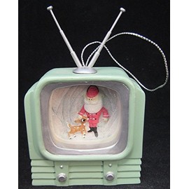 Rudolph and the Island of Misfit Toys - Santa with Rudolph on TV - Ornament
