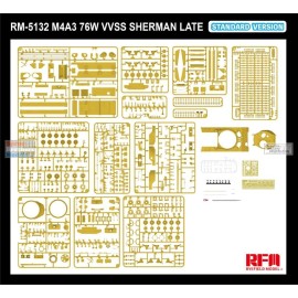 Rye Field Model RFMRM5132 1:35 Rye Field Model M4A3(76)W VVSS Sherman Late [Standard Version]