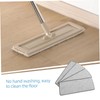 FOMIYES 12x33cm Microfiber Mop Pads Replacement Set 4pcs Grey Flat