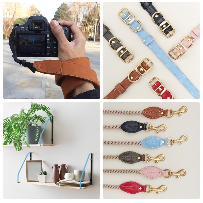 sourcing map Faux Leather Strap, 1" Width x 98" Long