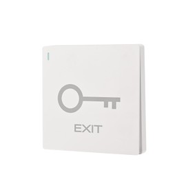 Push to Exit Button Big Square Shape Switch Flush Mounted ABS Material NO/COM Output for Door Access Control System