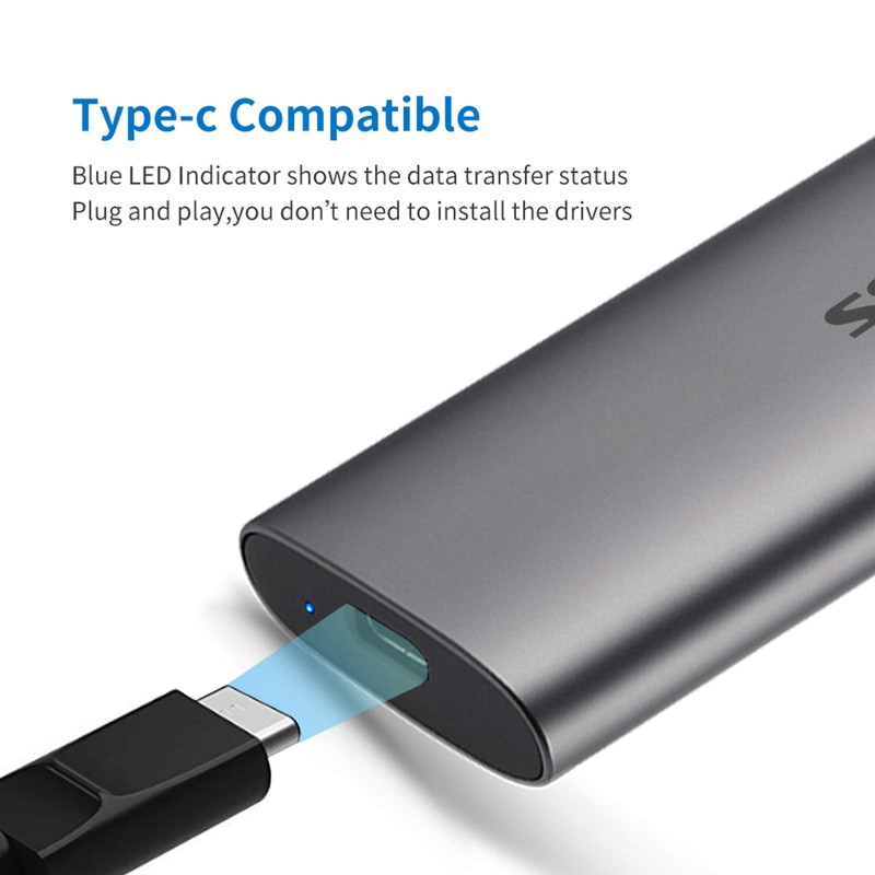 SSK 128GB Portable External SSD, up to 550MB/s Ultra Speed
