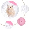 FANKUTOYS Hamster Exercise Ball, 5.7 Inch Transparent Running Wheel for