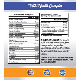 PET SUPPLEMENTS Dog Breath Tablets - Pets Teeth Health Complex - for Dogs and Cats - Support Oral Care - Dog Vitamin c - 2 Bottles (120 Tablets)