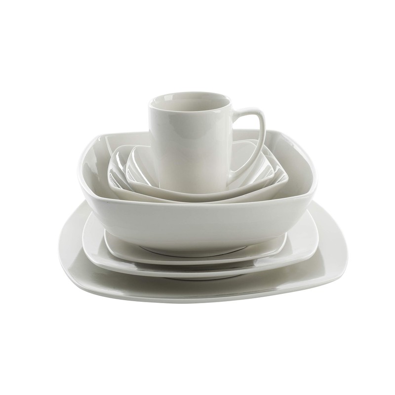 Gibson Home Zen Buffetware 39 Piece Dinnerware Set , White