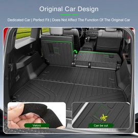 xipoqix 5 Seats Floor Mat Compatible with 2024 2025 Toyota Land Cruiser Cargo Mat Lexus GX550 Overtrail Cargo Liner TPE Backrest Trunk Liner Replacement for 2024 2025 Toyota Land Cruiser Accessories