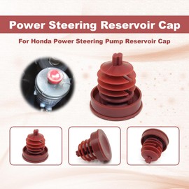 Hydraulic Power Steering Pump, Power Steering Pump, Reservoir Cap Plug Cover, Red Reservoir Cap Plug Cover, Compatible with Honda for Acura (Pack of 2)