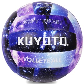KUYOTQ Blue Starry Sky Waterproof Beach Volleyball, for Practice PU Leather in & Outdoor Volley Ball Sand Pool Training & Games Volleyball