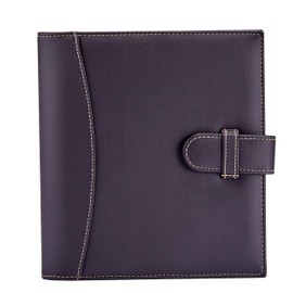 "It's Academic Mini Executive Leather Portfolio Folder, 1"" Ring Binder and 250-Sheet Capacity, Note Pads, and 5.5"" x 8.5"" Documents, 2 Pen Loops, Dark Brown Faux Leather" (98295)