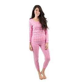 Leveret Womens Printed 2 Piece Pajama Set 100% Cotton (Medium, Ballerina)