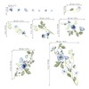 decalmile Wall Tattoo Hanging Flower Roses Blue Wall Sticker Vine