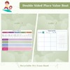 LAIAMER 6 Set Place Value WhiteBoard, 9" x 12" Double