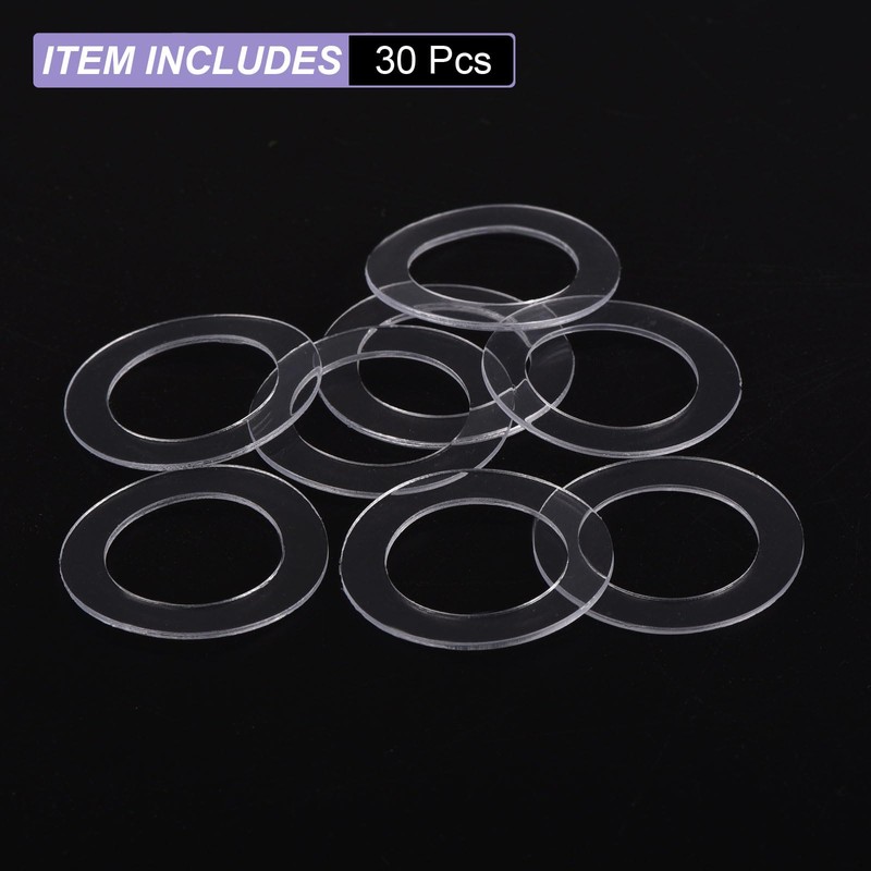 PATIKIL Nylon Flat Washers 18mm ID, 27mm OD, 1mm Thick