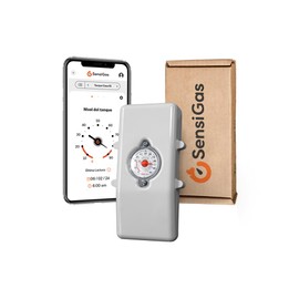 SensiGas Medidor Inteligente para Tanque Estacionario de Gas LP, Ideal para Hogar y Negocio con Tanques de hasta 1,000 litros | Inalámbrico, Fácil Instalación, Recibe Alertas de Nivel Bajo y Recargas