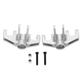 2PCS RC Car Steering Cup Delicate Appearance Vibration Absorption Replacement For Losi Baja Rey 1/10 Remote Control Car Silver