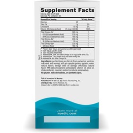 Nordic Naturals Complete Omega-D3, Lemon – 120 Softgels Omega-3 + GLA + Vitamin D3 for Heart, Brain, Mood & Skin Support – Non-GMO, 60 Servings