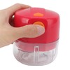 Garlic Chopper USB Charging Portable Red Double Blade 360 Degrees