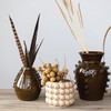 Creative Co-Op 6 Inches Round Stoneware Raised Dots, Holds 4
