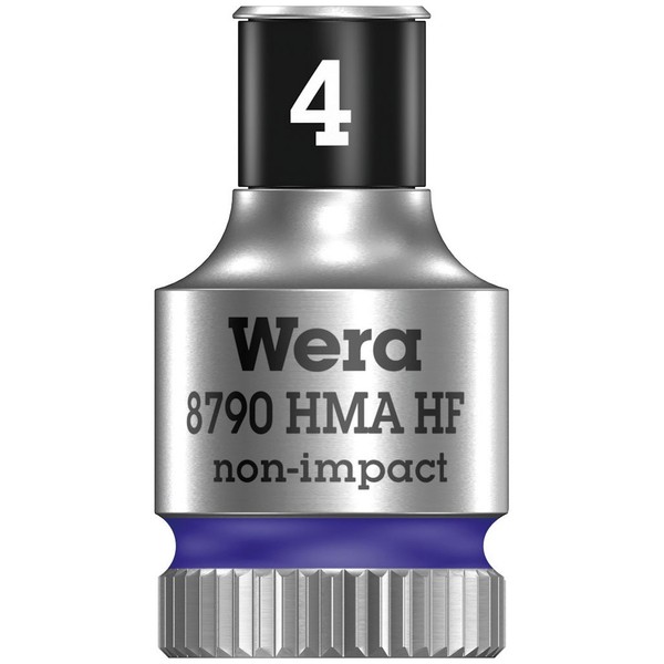 Wera 05003717001 8790 HMA HF Zyklop Socket with 1/4" Drive with Holding Function, 4.0 mm