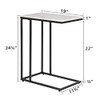 MAYPEX Rectangle Faux Marble Top C Table End Table for