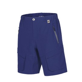 Mapamyumco - Pantalones cortos de secado rápido para hombre, pantalones cortos de senderismo ligeros con bolsillos con cierre, adecuados para senderismo, A1 azul marino, M