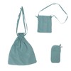 Shiro Lab 3-Way Drawstring Pouch, GRY Drawstring Bag, Business Trips,