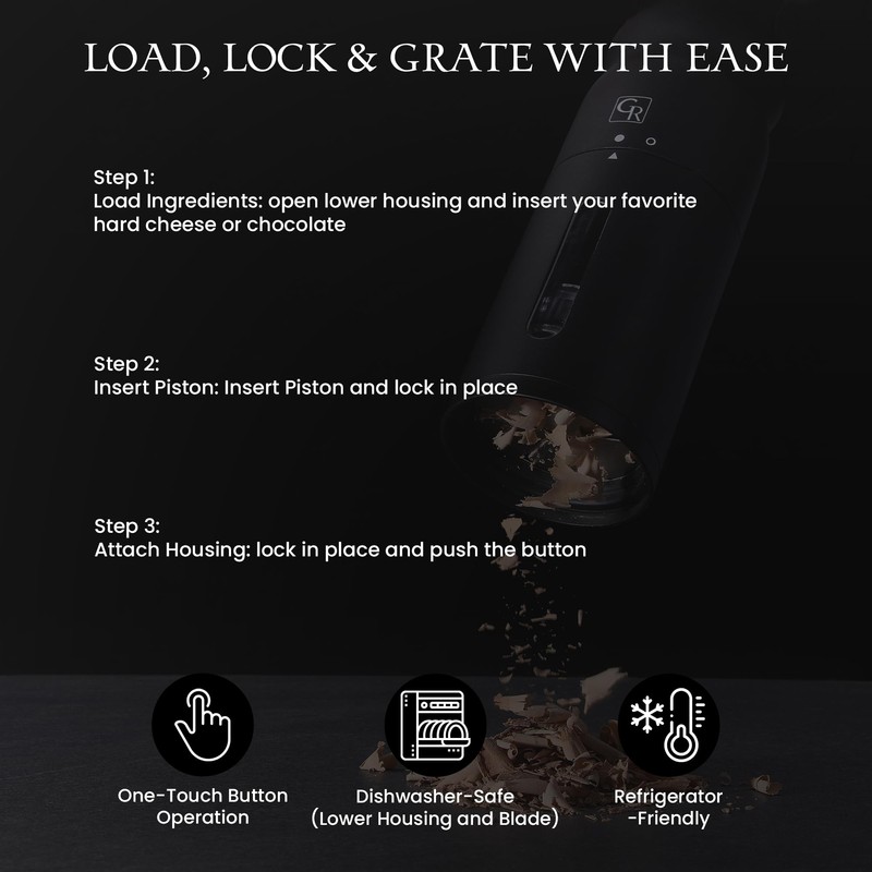 Grater Rain Cheese Grater Lower Housing, Heavy Duty Electrical Cheese