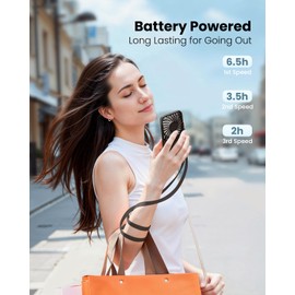 Gaiatop Portable Handheld Fan, 3 Speed LED Makeup Mirror with Light, Folding Stand for Desktop, Rechargeable Mini Personal Fans Small Travel Essentials Gifts for Women Girls