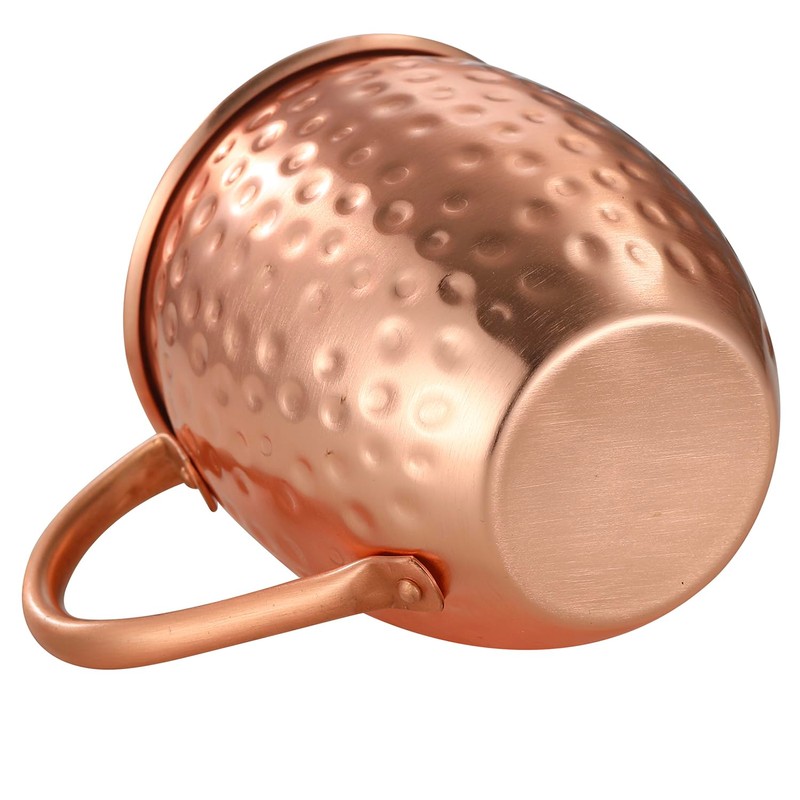 Moscow Mule Copper Mugs, Hammered Design, 100% Pure Solid Copper