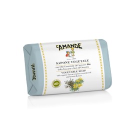 L'AMANDE - Gentle Herbal Hand Soap for Sensitive Skin with Tuscany Cypress Essential Oil, Energising Soap, Fragranced Without Alkali, Floral and Delicate Aroma 200 g