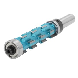 Double Bearing Spiral Router Bit 1/2 Inch Shank, 3/4 Inch Cutting Diameter, 2 9/16 Inch Cutting Length, Multi Blades Design
